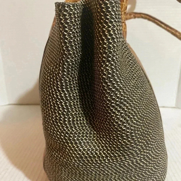 Eric javits brown fibers woven  straw satchel handbag - Picture 3 of 13